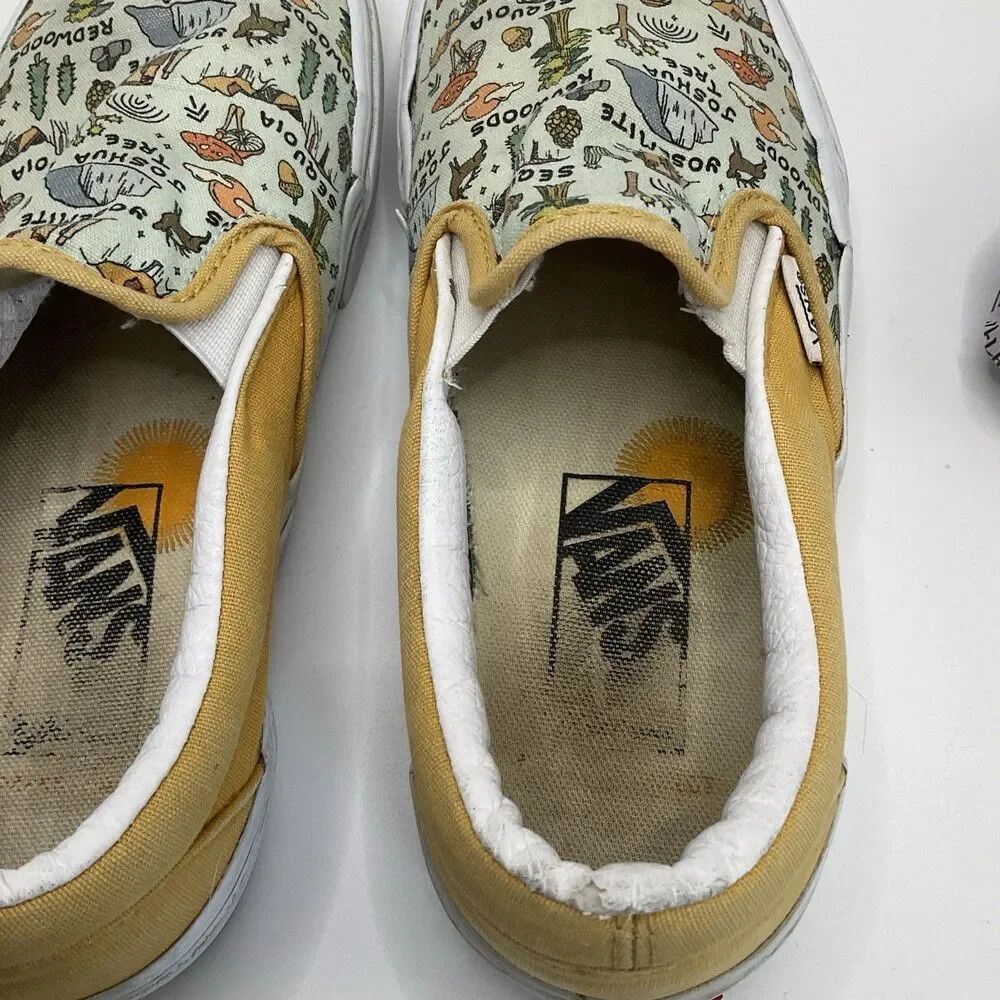 Vans Customs California National Parks Slip-On Sneakers M 5.5 W 7.0 Needs Repair